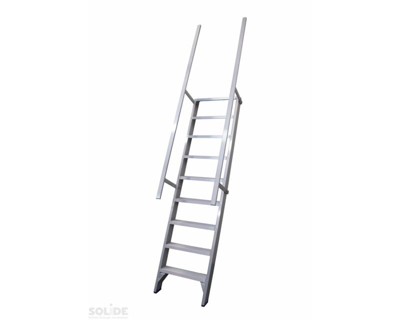 VEVOR Trapleuning 50 x 13,5 x 108 cm leuning hoogte (tot 18,5 cm) en hoek (0-30,8 °) verstelbare railing ijzeren leuning, ideaal voor 1 of 2 treden trappen met installatieset zwart