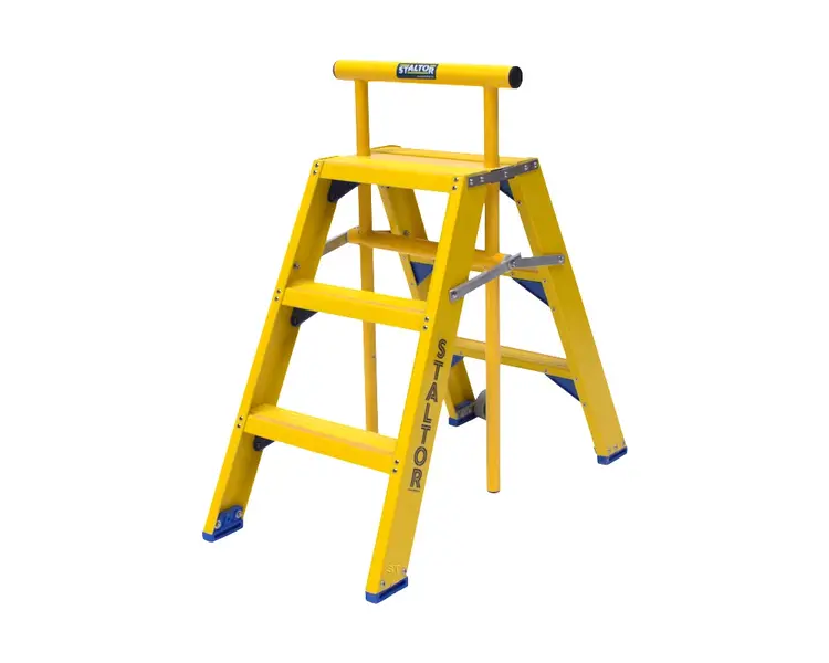 Staltor Dubbele Kunststof Trap 3 Treden (Inklap Beugel)