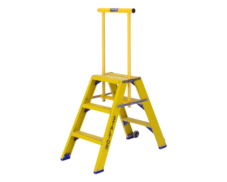 Staltor Dubbele Kunststof Trap 3 Treden (Inklap Beugel)