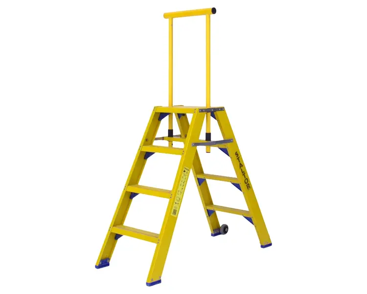 Staltor Dubbele Kunststof Trap 4 Treden (Inklap Beugel)