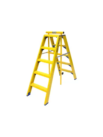 Staltor Dubbele Kunststof Trap 5 Treden (Inklap Beugel)
