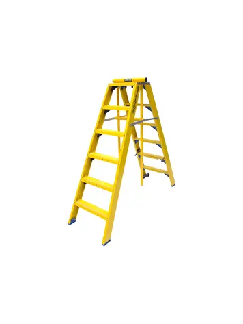 Staltor Dubbele Kunststof Trap 6 Treden (Inklap Beugel)