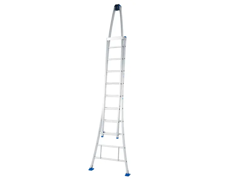 Solide Puntladder 2x8 + Gevelrollen