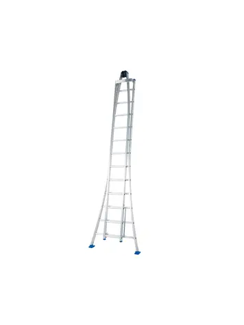 Solide Puntladder 2x12 + Gevelrollen