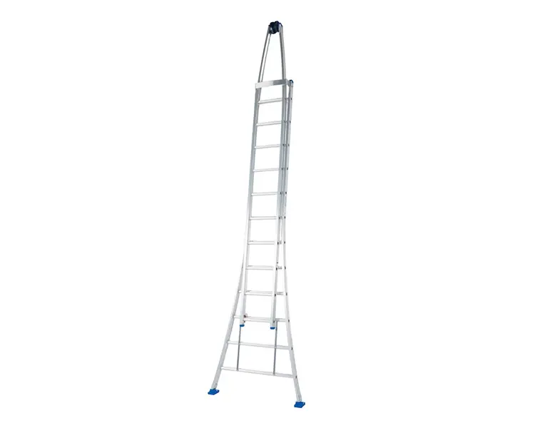 Solide Puntladder 2x12 + Gevelrollen