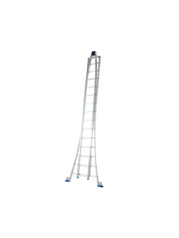 Solide Puntladder 2x14 + Gevelrollen