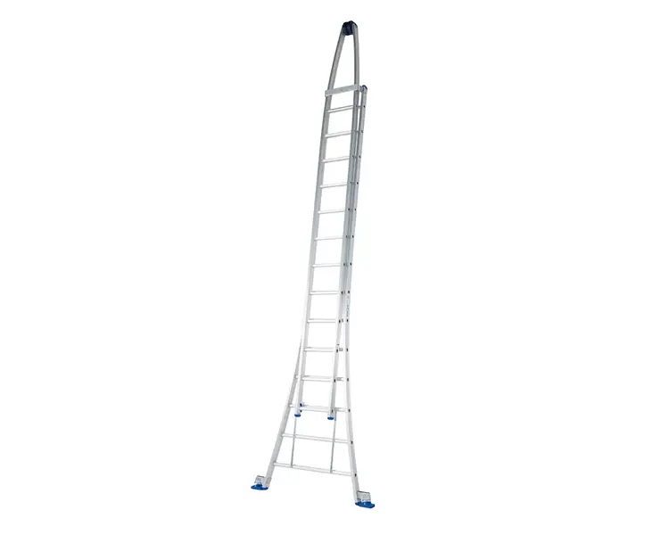 Solide Puntladder 2x14 + Gevelrollen