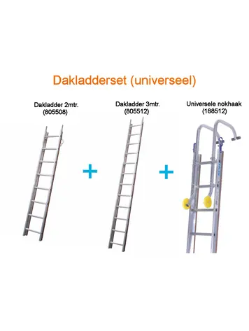 Solide Dakladderset + Universele Nokhaak