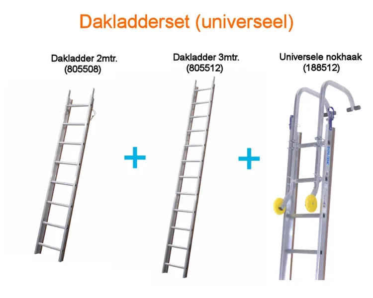 Solide Dakladderset + Universele Nokhaak