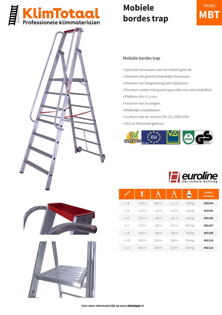 Euroline Plooibaar Mbt 10 Treden