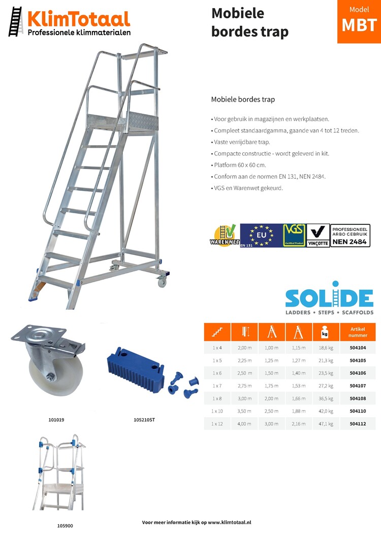 Solide Mobiel Bordes Trap 4 Treden