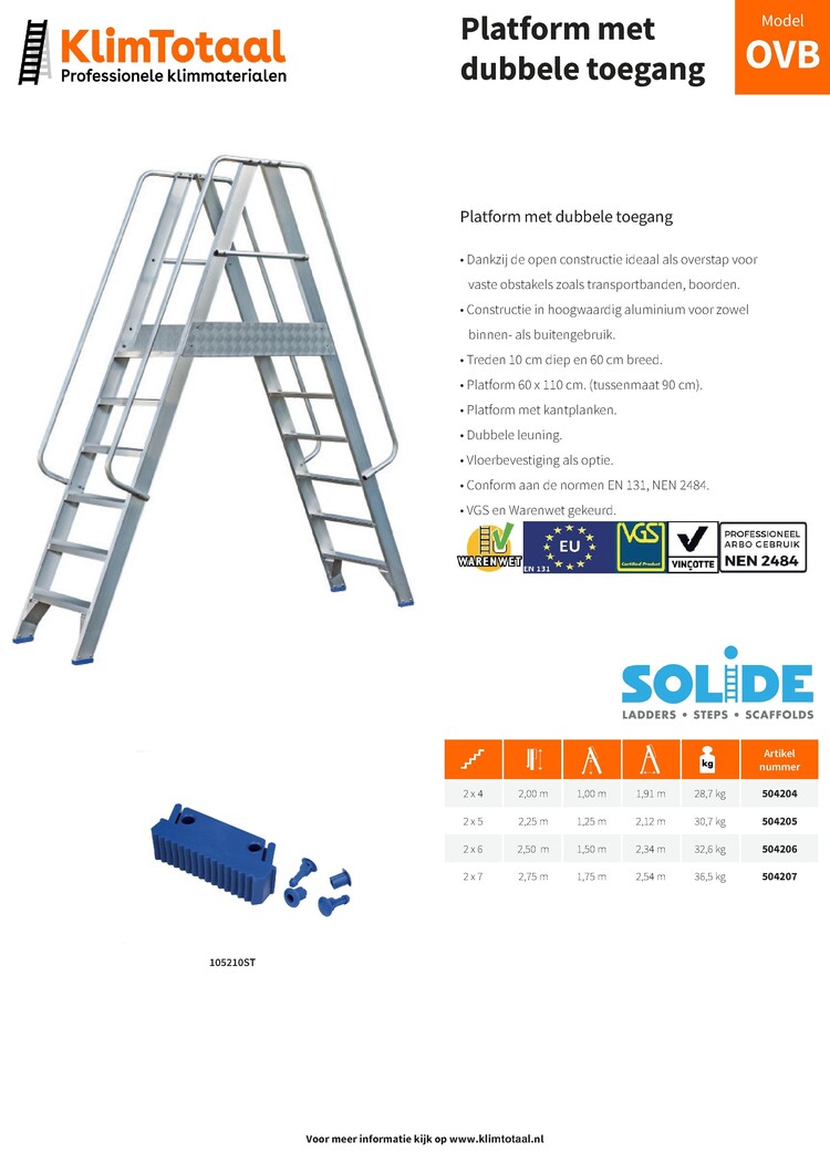 Solide Platform Met Dubbele Toegang 2x5
