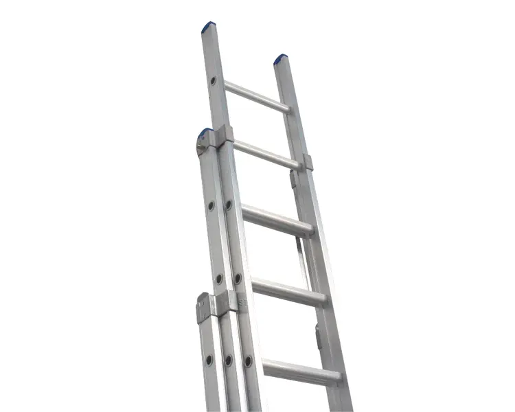 Solide Rechtvoetige industrieladder 3x9 + Balk