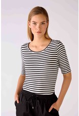 Oui T-shirt Oui  stripes white/black