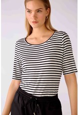 Oui T-shirt Oui  stripes white/black