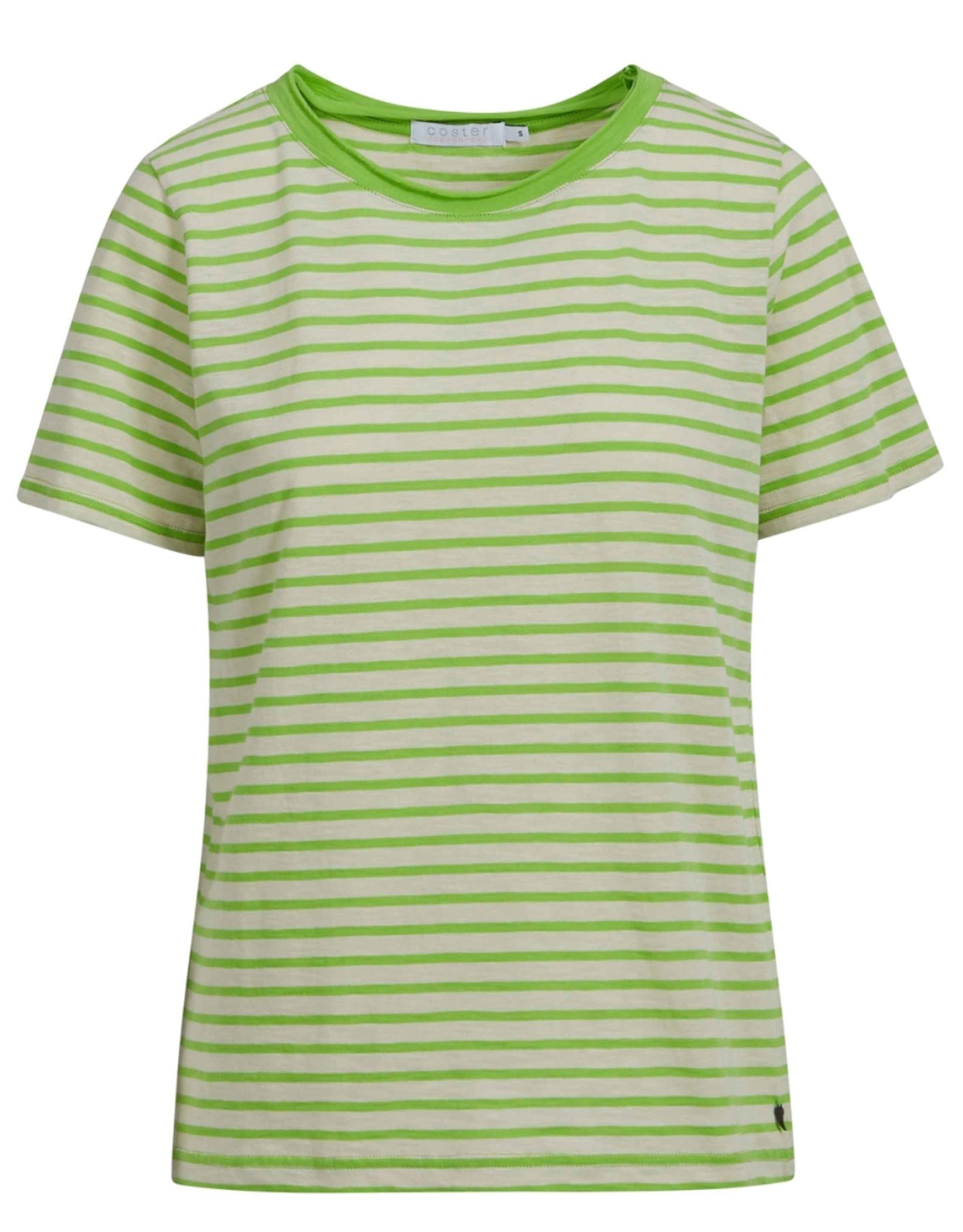 Coster Copenhagen T-shirt Stripe Flashgreen