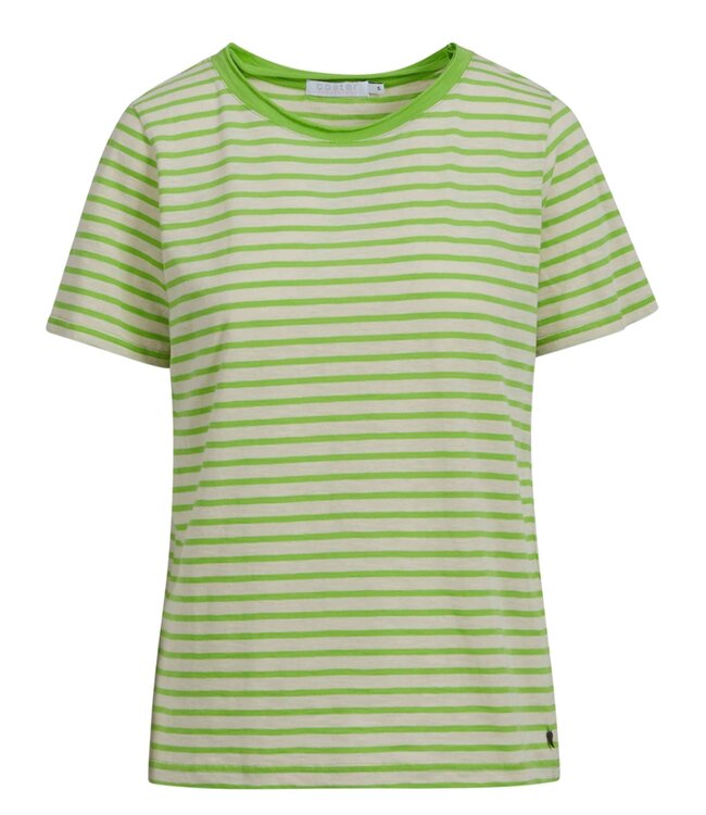 Coster Copenhagen T-shirt Stripe Flashgreen