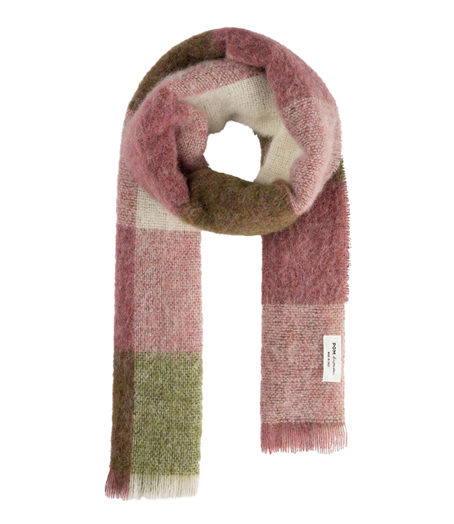 Pom Amsterdam Sjaal Checks pink