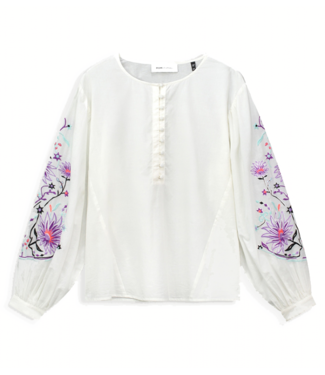 Pom Amsterdam Blouse Embroidery purple