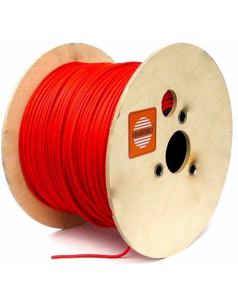 Top Cable Solarkabel 10mm² Haspel Rood 500 mtr. Cca-s2d2a2