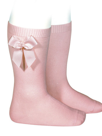 KNEE HIGH SOCKS WITH GROSSGRAIN SIDE BOW