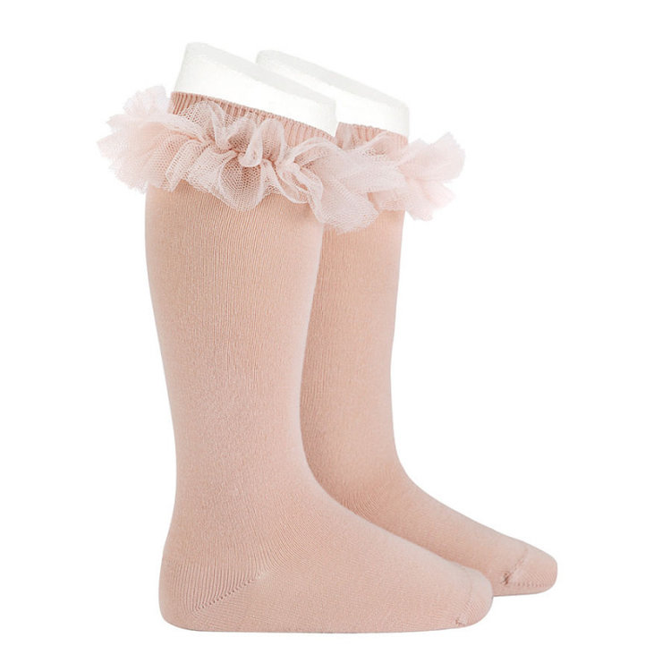 TULLE RUFFLE KNEE SOCKS 2494