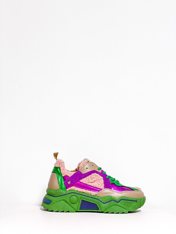 DWRS LABEL SNEAKER PLUTO TEDDY GREEN