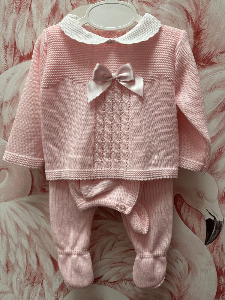 BABY BOW KNITTED SET