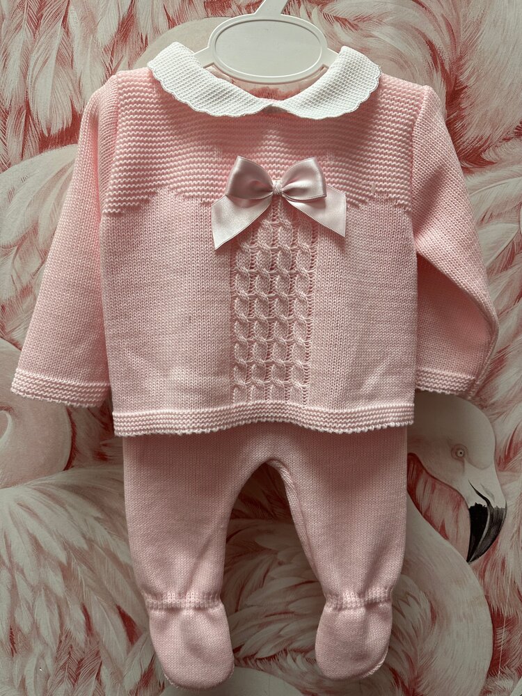 BABY BOW KNITTED SET