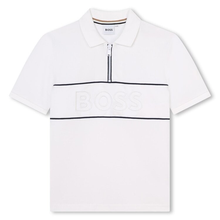 POLO BOSS FINE LINE WHITE