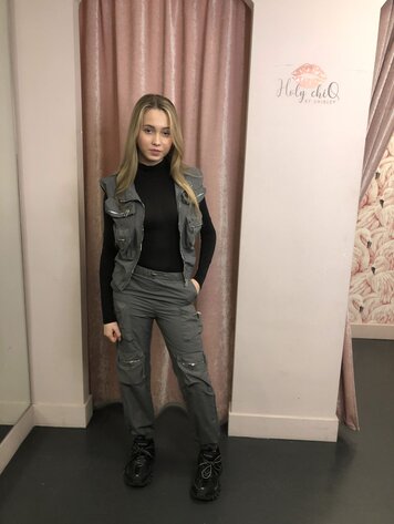 MEISJES GRIJZE PARACHUTE SET