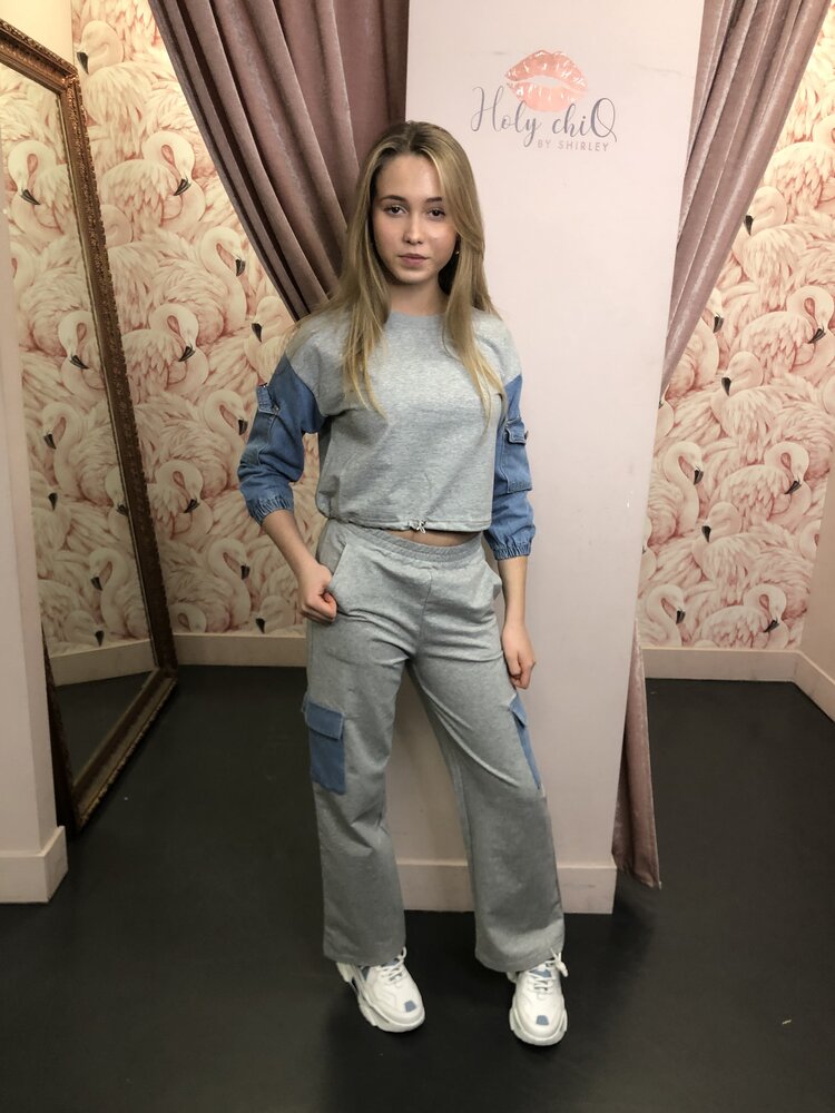 MEISJES 2-DELIGE SET JEANS