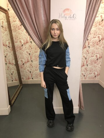 MEISJES 2-DELIGE SET JEANS