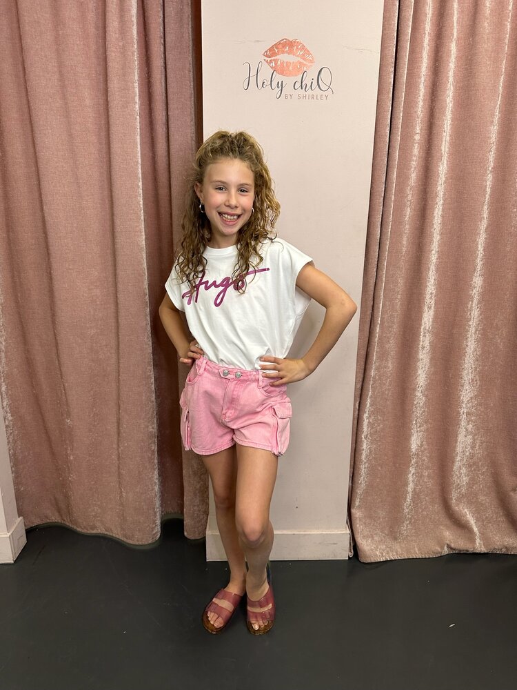 MEISJES CARGO SHORT ROZE