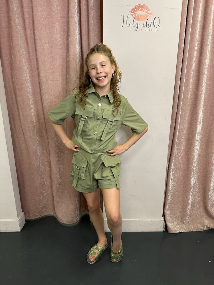 MEISJES SET CARGO SHORT