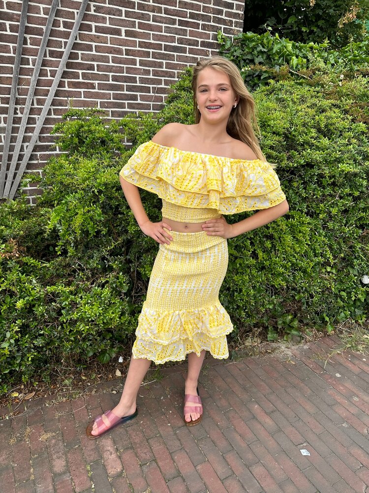 MEISJES SET BRODERIE