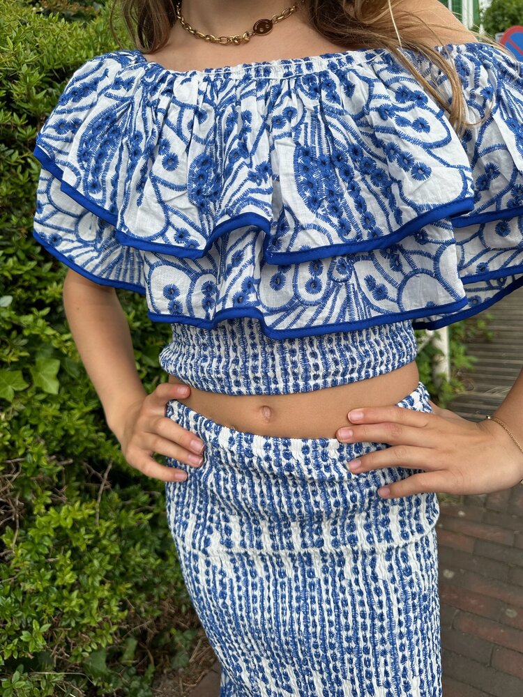 MEISJES SET BRODERIE