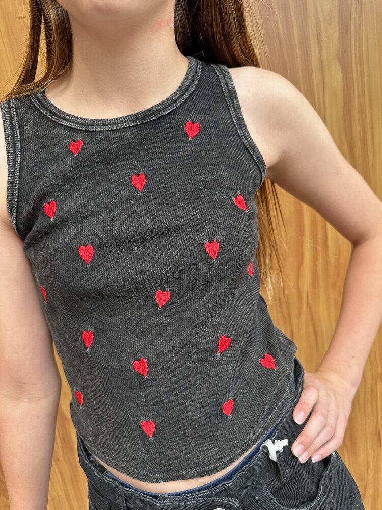 MEISJES TANKTOP HARTJES