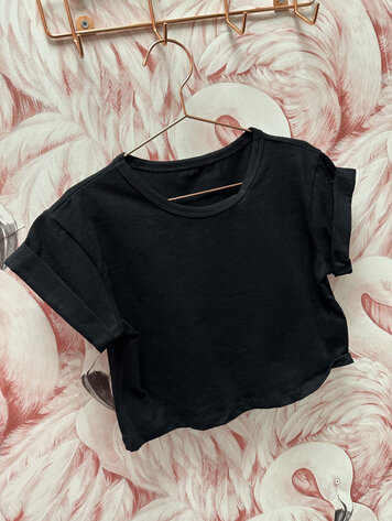 MEISJES BASIC ZWARTE TOP