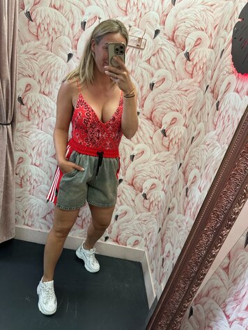 DAMES JEANS SHORT ROOD