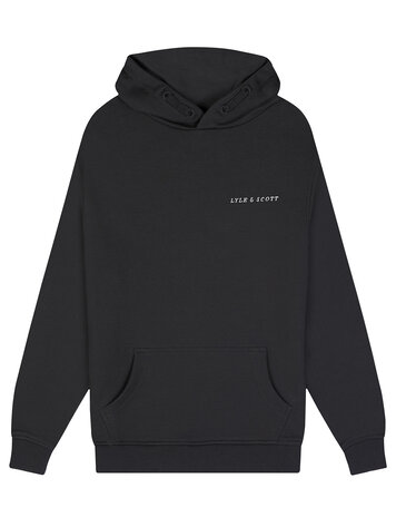 SCRIPT EMBROIDERED HOODIE GUNMETAL