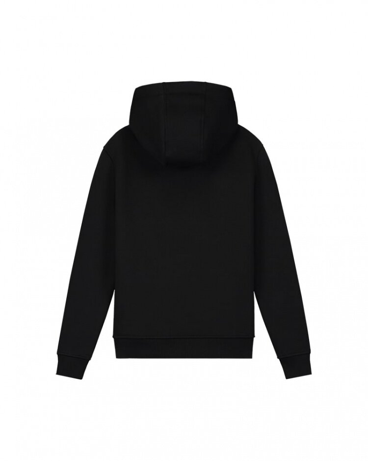 JUNIOR STRIPED SIGNATURE HOODIE BLACK/COBALT