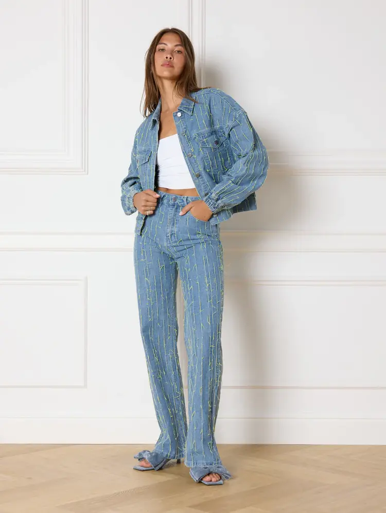 REFINED DEPARTMENT REFINED DEPARTMENT WOVEN DENIM PANTS HANNAH