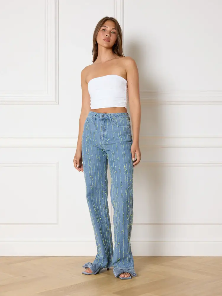REFINED DEPARTMENT REFINED DEPARTMENT WOVEN DENIM PANTS HANNAH