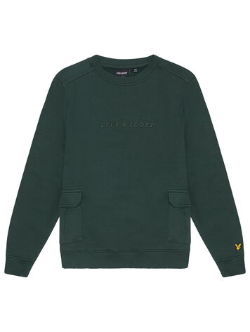 CARGO POCKET SWEATSHIRT ARGYLE TEAL