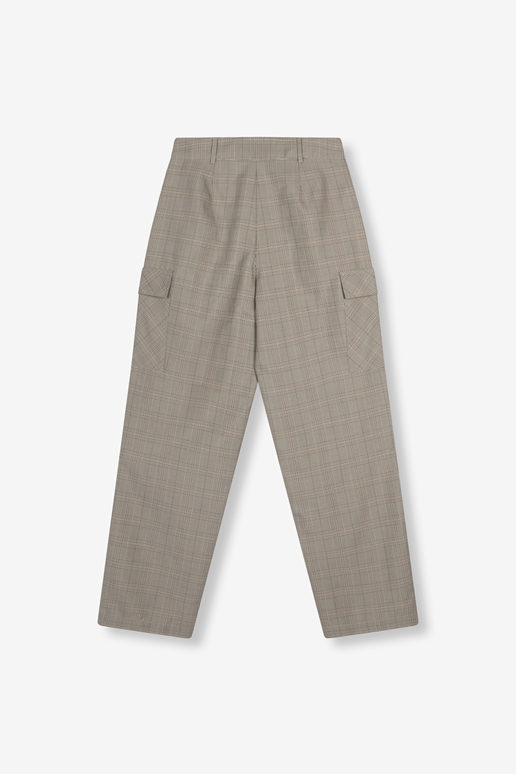 ALIX WOVEN CCHECK CARGO PANTS