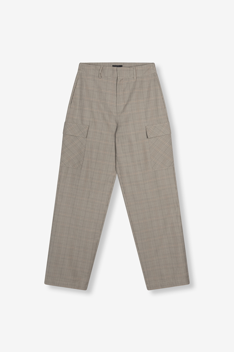 ALIX WOVEN CCHECK CARGO PANTS