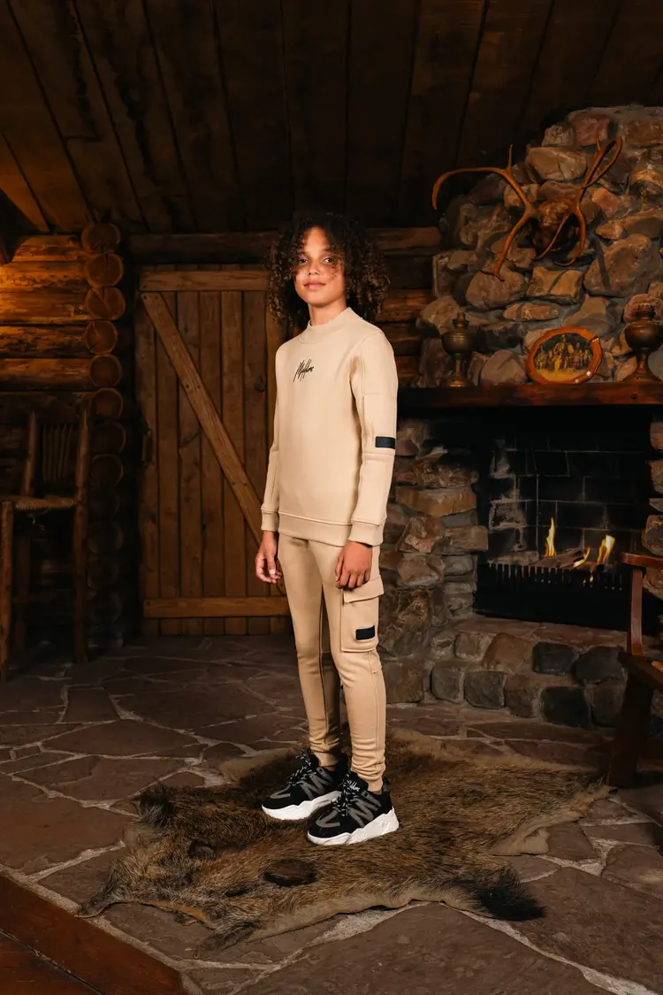 JUNIOR CARGO SWEATPANTS LIGHT BROWN