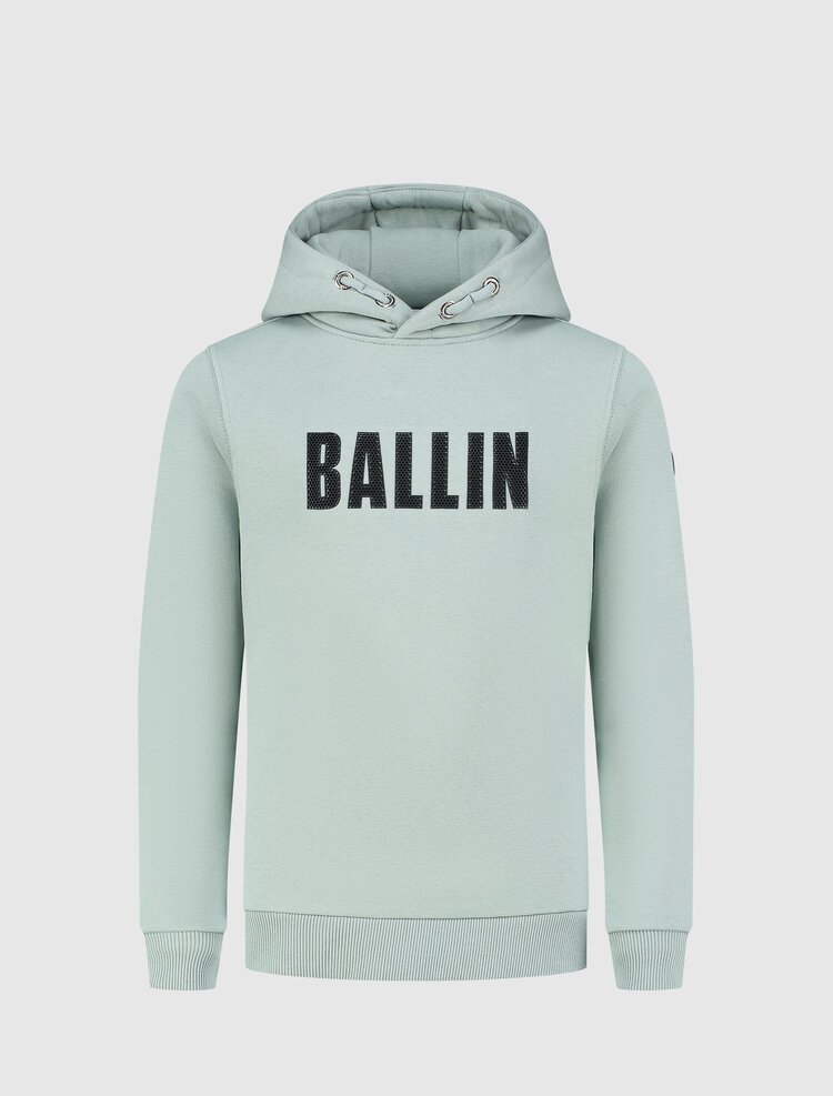 JUNIOR PERFORATED LOGO HOODIE DARK MINT