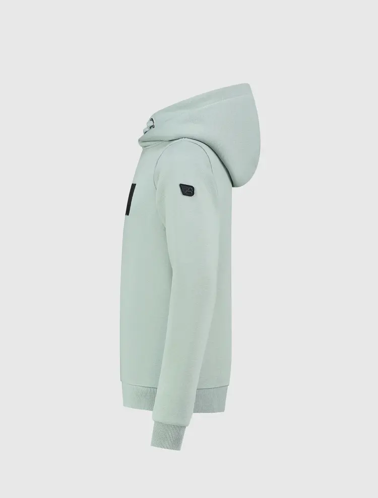 JUNIOR PERFORATED LOGO HOODIE DARK MINT